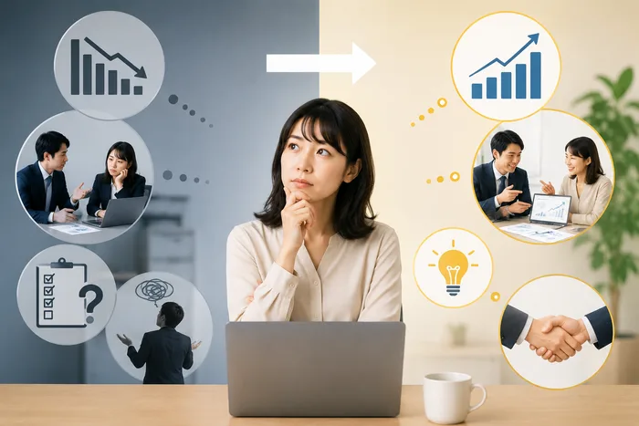 Web担当者代行を検討すべきタイミングを見極める様子