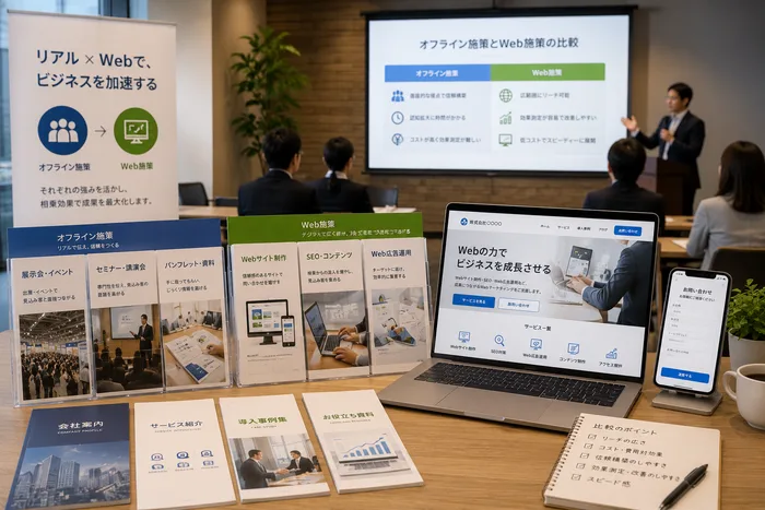 Web担当者代行の導入パターンを整理して説明する様子