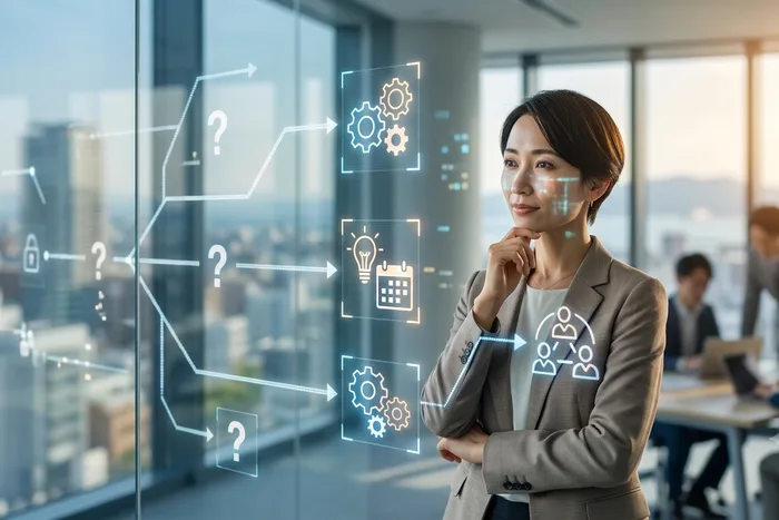 相談すべきタイミングを見極める様子