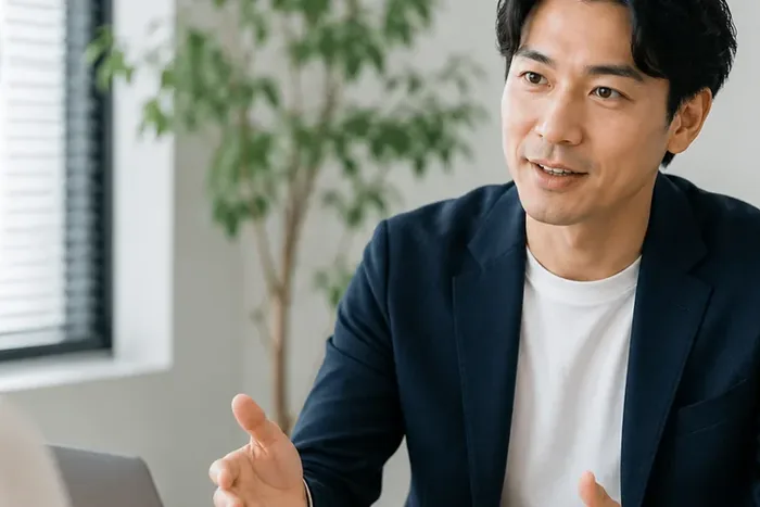 事業の課題について相談している様子